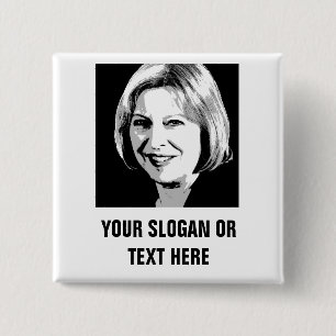 Badge Carré 5 Cm Theresa peut faire face à l'icône -