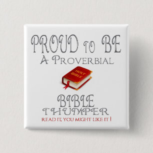Badge Carré 5 Cm Thumper biblique proverbiale