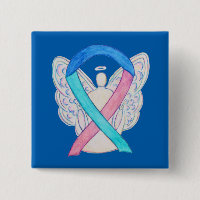 Thyroïde Cancer Sensibilisation Ruban Angel Bouton