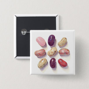 Badge Carré 5 Cm TIC TAC TOE JELLY BEANS Square Button