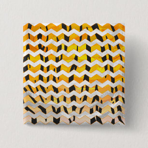 Badge Carré 5 Cm Tigre Chevron noir et orange