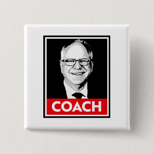 Badge Carré 5 Cm Tim Walz COACH