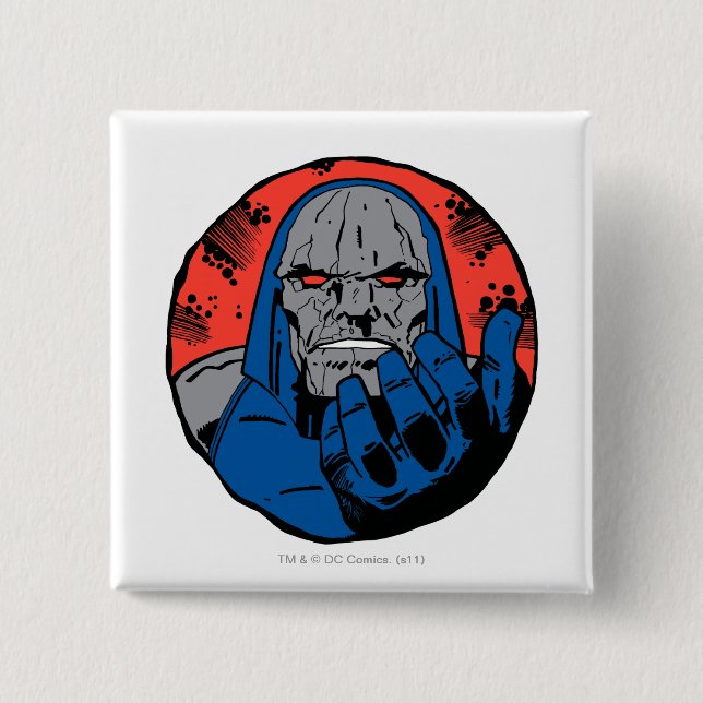 Badge Carré 5 Cm Tir de tête Darkseid 2 (Devant)