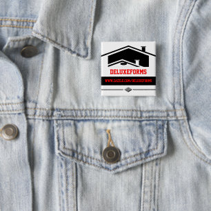 Badge Carré 5 Cm Toit noir