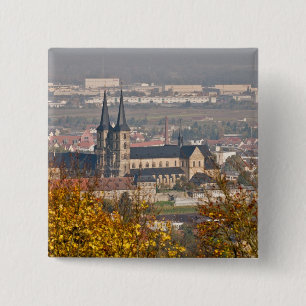 Badge Carré 5 Cm Toits de Bamberg, Allemagne