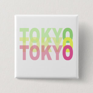 Badge Carré 5 Cm Tokyo