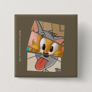 Badge Carré 5 Cm Tom Et Jerry Tom Et Jerry Mashup