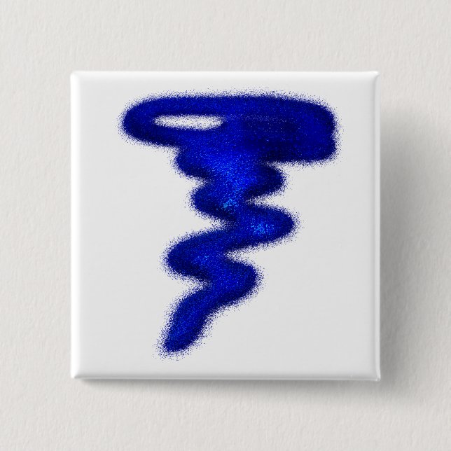 Badge Carré 5 Cm Tornade bleue (Devant)