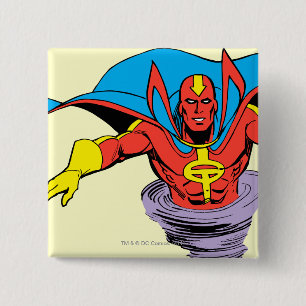 Badge Carré 5 Cm Tornade rouge