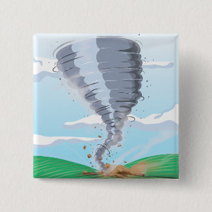 Badge Carré 5 Cm Tornado Twister