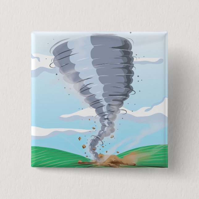 Badge Carré 5 Cm Tornado Twister (Devant)