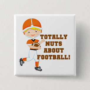 Badge Carré 5 Cm Totalement Nuts au sujet du football