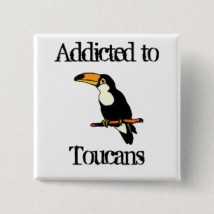 Badge Carré 5 Cm Toucans