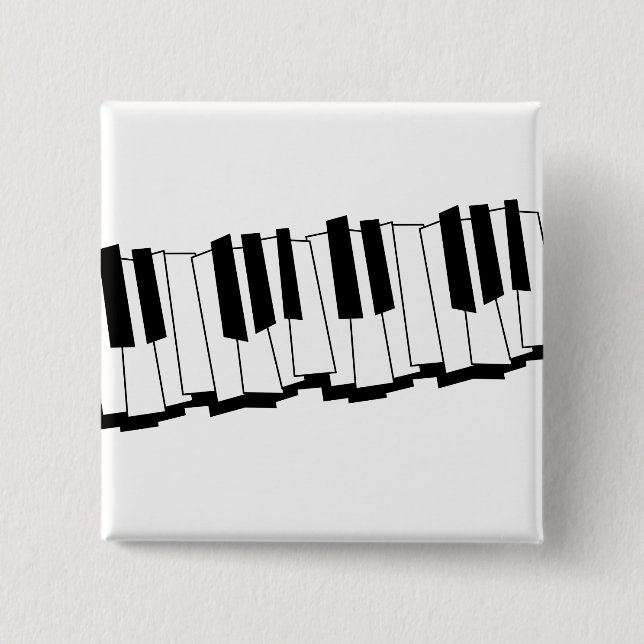Badge Carré 5 Cm Touches de piano (Devant)
