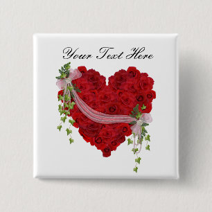 Badge Carré 5 Cm Toujours dans mon coeur