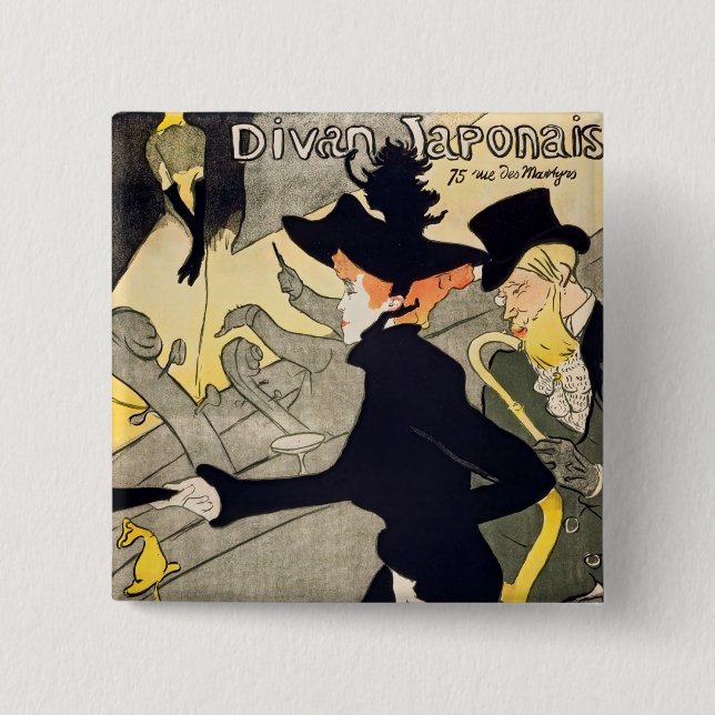 Badge Carré 5 Cm Toulouse-Lautrec - Divan Japonais (Devant)