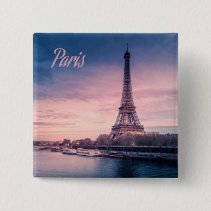 Badge Carré 5 Cm Tour de Paris France