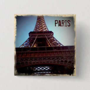 Badge Carré 5 Cm Tour Eiffel
