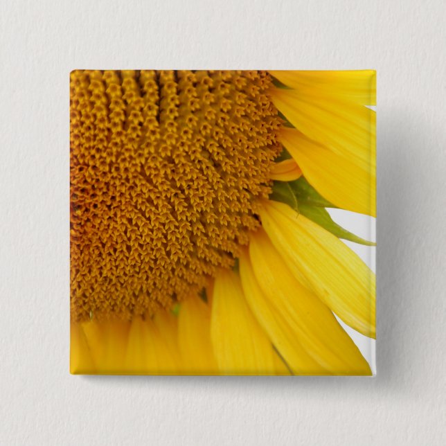 Badge Carré 5 Cm Tournesol (Devant)