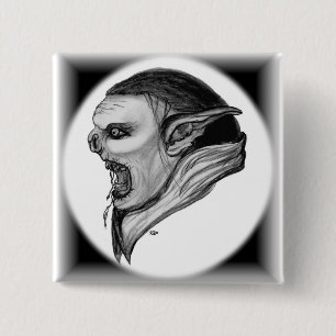 Badge Carré 5 Cm Tracer le design noir et blanc
