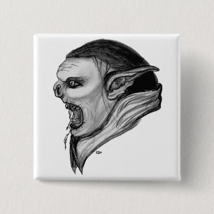 Badge Carré 5 Cm Tracer le design noir et blanc