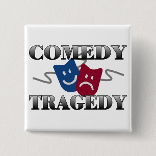 Badge Carré 5 Cm Tragédie de comédie