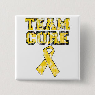 Badge Carré 5 Cm Traitement d'équipe (jaune)