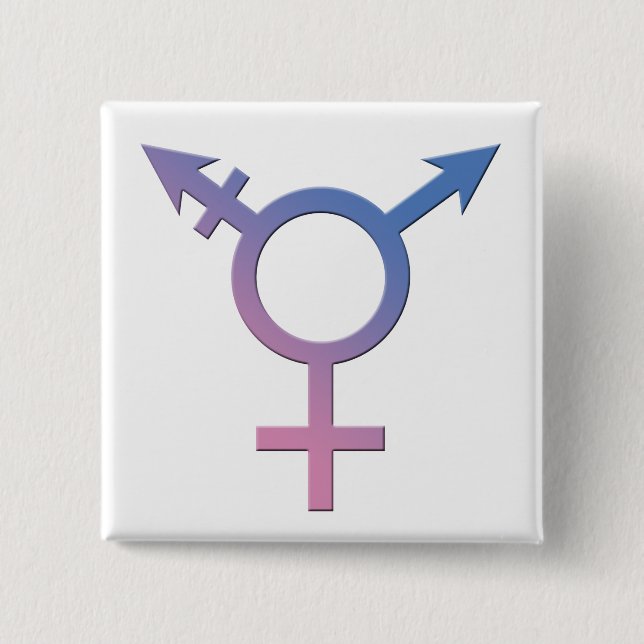 Badge Carré 5 Cm Transport/bouton fierté de Genderqueer (Devant)