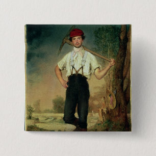 Badge Carré 5 Cm Travailleur, 1848