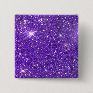 Badge Carré 5 Cm Trendy Purple Sparkling Glitter Glitz