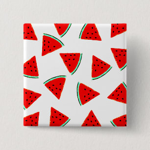 Badge Carré 5 Cm Triangles Motifs de pastèque