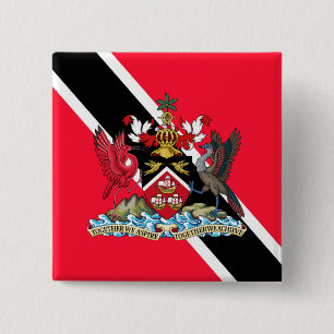 Badge Carré 5 Cm Trinité-et-Tobago