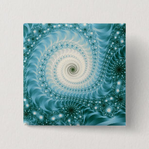Badge Carré 5 Cm Trippy Psychedelic Starstorm Fine Fractal
