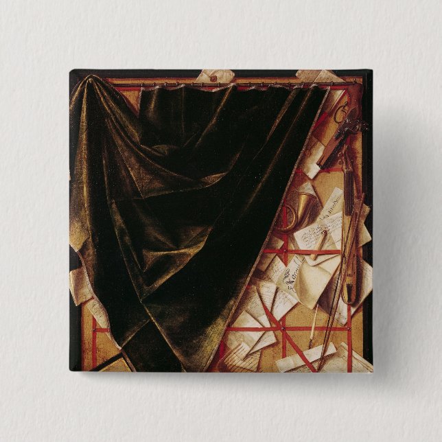 Badge Carré 5 Cm Trompe - l ' oeil (Devant)