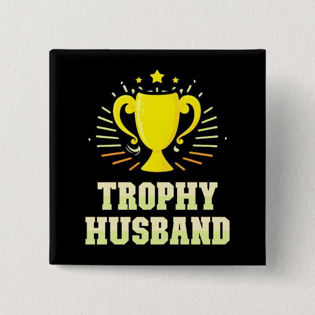 Badge Carré 5 Cm Trophée Mari (Devant)