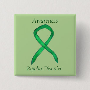 Badge Carré 5 Cm Trouble bipolaire Écologie Écologie Écologie Ruban