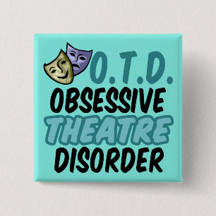 Badge Carré 5 Cm Trouble obsessionnel du théâtre