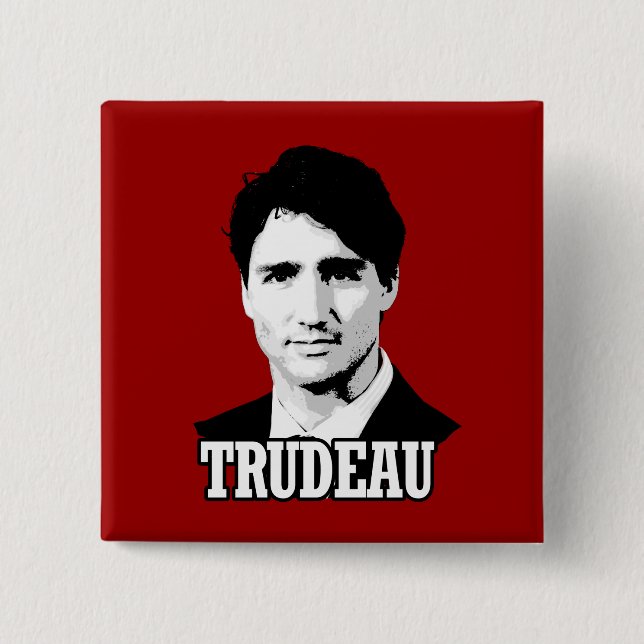 Badge Carré 5 Cm Trudeau (Devant)