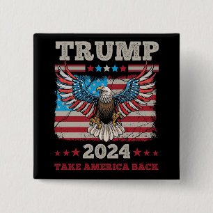 Badge Carré 5 Cm Trump 2024