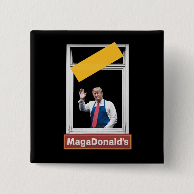 Badge Carré 5 Cm Trump 2024 de MAGADonald (Devant)