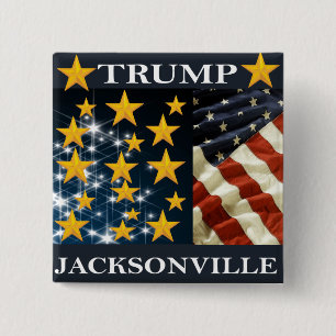 BADGE CARRÉ 5 CM TRUMP JACKSONVILLE