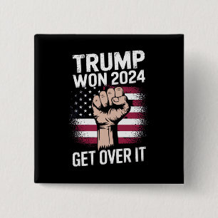 Badge Carré 5 Cm Trump Nous avons gagné Victoires Investiture 47 Pr