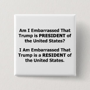 Badge Carré 5 Cm Trump résident