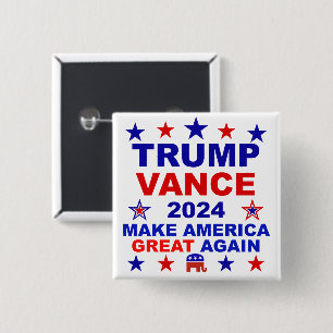 Badge Carré 5 Cm Trump Vance 2024