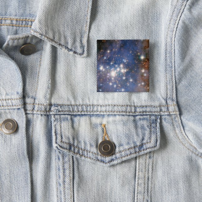 Badge Carré 5 Cm Trumpler Star Cluster 14. (En situation)