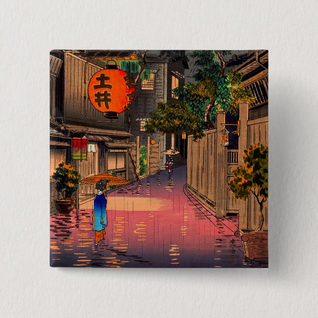 Badge Carré 5 Cm Tsuchiya Koitsu - Soirée à Ushigome (Devant)