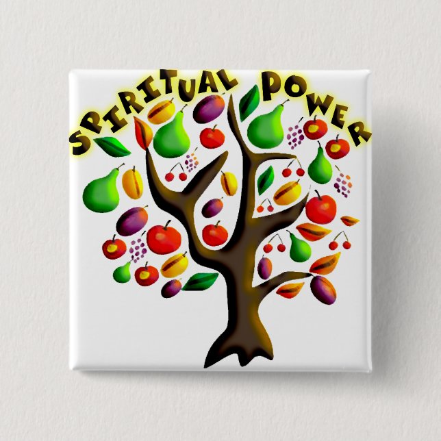 Badge Carré 5 Cm Tu Bishvat (Devant)
