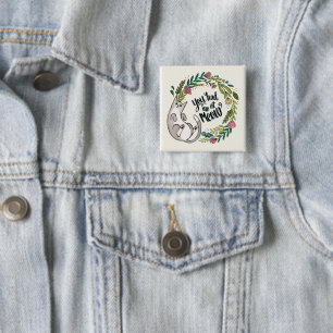 Badge Carré 5 Cm Tu M'As Eu À Meow