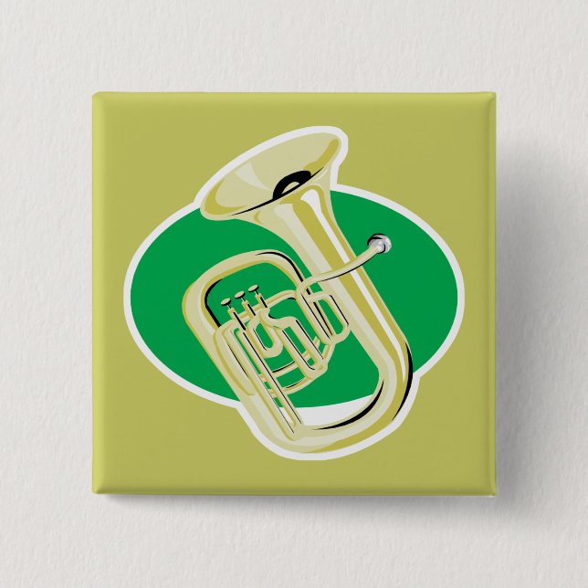 Badge Carré 5 Cm tuba (Devant)
