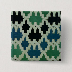 Badge Carré 5 Cm Tuiles d'Azulejos du trône des sultans